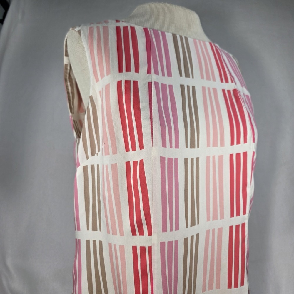 Boden Silk Blend Sleeveless Blouse Top Pinks Size 8 (US) Office Career Geometric - Picture 6 of 9